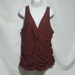 Torrid Vintage Ruched Sleeveless Sequin Top Size 2 (2X)